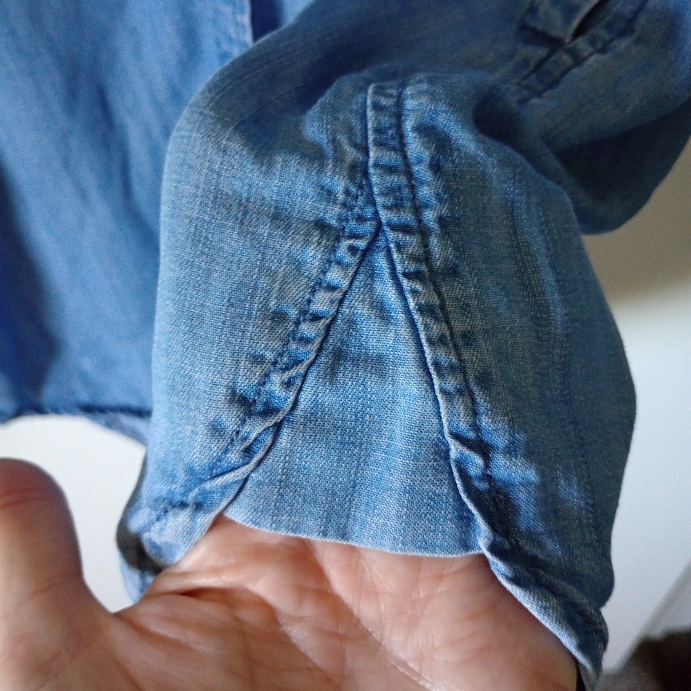 Philosophy Chambray Button-Up Shirt Dress With Pockets Size Small - Picture 8 of 13